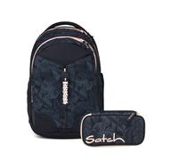 Satch Match Schulrucksack Set 2tlg. inkl. Schlamperbox (Midnight Jungle)