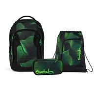 Schulrucksack-Set MATCH PLUS Seismic Green 3-teilig