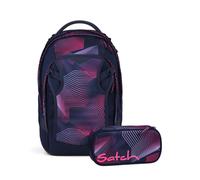 Satch Match Plus Schulrucksack Set 2tlg. inkl. Schlamperbox (Seismic Pink)