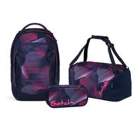 Satch Match Plus Schulrucksack Set 3tlg. inkl. Schlamperbox und Sporttasche (Seismic Pink)