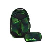 Satch Match Schulrucksack Set 2tlg. inkl. Schlamperbox (Seismic Green)