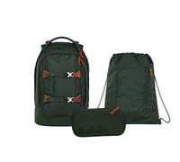 Satch Pack Nordic Skandi Edition Schulrucksack Set 3tlg. inkl. Schlamperbox und Sportbeutel (Nordic Forest Green)