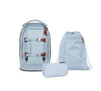 Satch Pack Nordic Skandi Edition Schulrucksack Set 3tlg. inkl. Schlamperbox und Sportbeutel (Nordic Ice Blue)