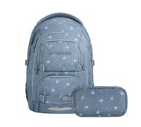 Coocazoo Porter Laser Lights Schulrucksack Set 2tlg. inkl. Schlamperbox (Bloomy Daisy)