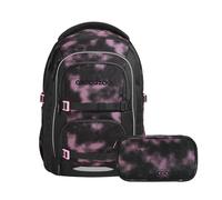 Coocazoo Porter Laser Lights Schulrucksack Set 2tlg. inkl. Schlamperbox (Pink Illusion)