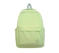 Schulrucksack Studentenrucksack, Street-Trend, einfach, einfarbig, Lässige, vielseitig, Schultertasche, große Kapazität, College-Tasche (Green, One Size)