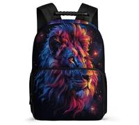 Schulrucksack Teenager Löwe Schulranzen Für Mädchen 3. - 5. Klasse, Großer Rucksack Für Jungen 1-3 Klasse, Lässiger Kinderrucksack Mit Tier-Print