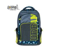 Schulrucksack URBAN-Collection Blue & Green Camouflage