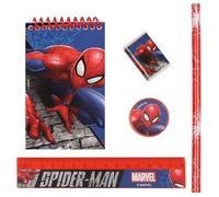Schulset, Schulzubehör-Set, Schulbedarf, Schulheft - 5-teilig (Marvel Spider-Man)