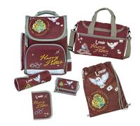 Schultasche Harry Potter Set 5-tlg - Personalisierter Inhalt Turnbeutel Geldbeutel Federmappe mit Name - Schulranzen 1. Klasse Mädchen Jungen