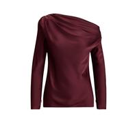 Schulterfreie Bluse aus Satin-Charmeuse XL Red