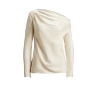 Schulterfreie Bluse aus Satin-Charmeuse XXL Cream