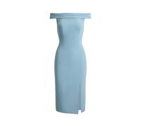 Schulterfreies Cocktailkleid aus Crêpe 38 Blue