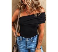 Schulterfreies Drapiertes Oberteil L