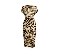 Schulterfreies Kleid mit Schnalle 44 White