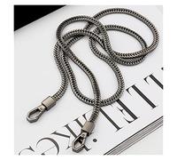 Schultergurt DIY. Gold/Silber/Waffe Black Bag Strap 6mm Ersatz Geldbörse Kette Umhängetasche Riemen Kleine Handtaschen Geldbörsen Griffkette 40/100/12 0CM Lang Taschengurt Schulterriemen (Color :