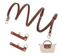Schultergurt für Longchamp Tasche Damen Mini, Kein Stanzen Schulterriemen, Lederriemen, Taschengurt Schmal, Tragegurt für Longchamp Le Pliage (Braun)