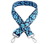 Schultergurt Leopard Print Bag Strap Gelb Frauen Gürtelbeutel Strap Bügelhände Handtasche Gurt Nylon Dekorative Griff Ornament Bag Strap Einstellbar Taschengurt Schulterriemen (Color : Silver, Size