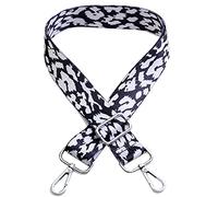 Schultergurt Leopard Print Bag Strap Gelb Frauen Gürtelbeutel Strap Bügelhände Handtasche Gurt Nylon Dekorative Griff Ornament Bag Strap Einstellbar Taschengurt Schulterriemen (Color : Silver, Size