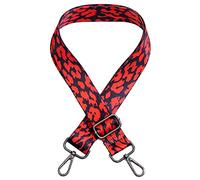 Schultergurt Leopard Print Bag Strap Gelb Frauen Gürtelbeutel Strap Bügelhände Handtasche Gurt Nylon Dekorative Griff Ornament Bag Strap Einstellbar Taschengurt Schulterriemen (Color : Gun Black, SI