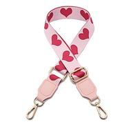 Schultergurt Taschengurte Ersatz, Rosa Herz Verstellbare Crossbody Schulter Stil Strap for Geldbörsen Und Handtaschen Breitband Crossbody Handtasche Gurtband Taschengurt Schulterriemen (Color : A)