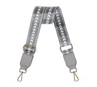 Schultergurt Verstellbarer Taschengurt 3.8cm Breit Schulterriemen Ersatz Umhängegurt mit Gold Metall-Drehschnalle Taschenriemen für Schultertasche, Tragetasche, Handtasche (Grau)