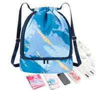 Schulterpaket zum Schwimmen im Pool: Wasserdichter Sport-Rucksack, Trennwand für Trocken- und Nassbereiche, Reise-Organizer mit großem Fassungsvermögen, Aufbewahrungsdesign für Badeanzüge, blau