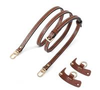 Schulterriemen aus Leder für Minitaschen, Verstellbarer Schulterriemen für Taschen, Leder Cognac Taschengurte für Longchamp