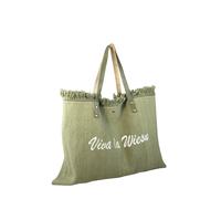 Schultertasche ALLGÄU REBELL "Viva la Wiesn", Damen, Gr. B/H/T: 52cm x 37cm x 5cm onesize, grün, Baumwolle, Taschen Schultertasche, perfekt zum Dirndl fürs Oktoberfest (73807742-0) grün