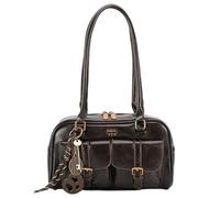 Schultertasche aus Leder, Retro, leichte Handtasche, Unterarm-Geldbörse mit verstellbarem Riemen, PU-Ledergeldbörsen mit weichem Futter, modisches Accessoire, für Damen, Ehefrau, Freundin, Outdoor