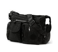 Schultertasche Bag Street Nylon Modische Umhängetasche Crossover Schwarz 2219