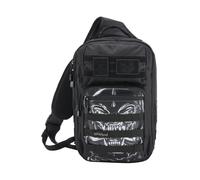 Schultertasche BRANDIT "Brandit Unisex Motörhead US Cooper Sling Large", Damen, Gr. onesize, schwarz, Polyester, unifarben, Taschen Schultertasche (89752415-0) schwarz