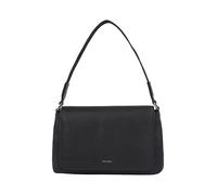 Schultertasche CALVIN KLEIN "CK MUST SATCHEL_MONO", Damen, Gr. B/H/T: 21cm x 15cm x 6cm, schwarz, Polyester, Lederimitat, Taschen, Damen Umhängetasche, Satchel, Handtasche mit Überschlag (99676149-0)