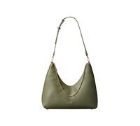 Schultertasche CALVIN KLEIN "EMBLEM HW PEBBLE SHOULDER BAG", Damen, Gr. B/H/T: 34cm x 29cm x 12cm, cypress, Lederimitat, Taschen Schultertasche, Schultertasche, Umhängetasche, Hobo Bag mit Logoschrift