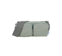 Schultertasche FRITZI AUS PREUSSEN "Donny Cross Long", Damen, Gr. B/H/T: 9cm x 12cm x 26cm, grün, Baumwolle, unifarben, Taschen Schultertasche, mit zwei aufgesetzten Vordertaschen (91825415-0) grün