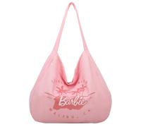 Schultertasche FRITZI AUS PREUSSEN "Easy Hobo Limited Barbie", Damen, Gr. B/H/T: 48cm x 43cm x 15cm, pink, Baumwollmischung, bedruckt, Taschen Schultertasche, mit dekorativem Barbie-Print (33862743-0)