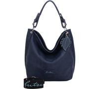 Schultertasche FRITZI AUS PREUSSEN "Eco-Fritzi01", Damen, Gr. B/H/T: 12cm x 28cm x 34cm, blau (dunkelblau), unifarben, Taschen Schultertasche, aus veganen und recycelten Materialien (89948107-0) dunke
