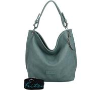 Schultertasche FRITZI AUS PREUSSEN "Eco-Fritzi01", Damen, Gr. B/H/T: 12cm x 28cm x 34cm, grün, unifarben, Taschen Schultertasche, aus veganen und recycelten Materialien (41192558-0) grün