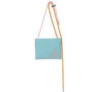 Schultertasche FRITZI AUS PREUSSEN "Fritzi ME Cross Smile", Damen, Gr. B/H/T: 1cm x 17,5cm x 24cm, blau (türkis), Nylon, unifarben, Taschen Schultertasche, mit fröhlichen Smile-Print (54995939-0) türk