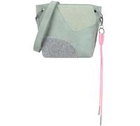 Schultertasche FRITZI AUS PREUSSEN "Fritzi03 Limited Happy Flocked Jive Soft Berry", Damen, Gr. B/H/T: 8cm x 28cm x 22cm, mint, Polyurethan (PU), bestickt, Taschen Schultertasche, mit moderner Flockun