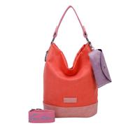 Schultertasche FRITZI AUS PREUSSEN "Izzy07-Olga", Damen, Gr. B/H/T: 27cm x 37cm x 17cm onesize, rot (fruity), 55% Baumwolle, 45% Polyester, unifarben, Taschen Schultertasche, mit Magnetverschluss (348