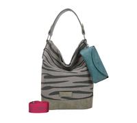 Schultertasche FRITZI AUS PREUSSEN "Izzy07-Olga", Damen, Gr. B/H/T: 27cm x 37cm x 17cm onesize, zebra wild, 55% Baumwolle, 45% Polyester, Taschen Schultertasche, mit Zebra-Muster (75567039-0) zebra wi