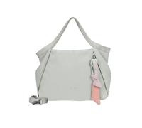 Schultertasche FRITZI AUS PREUSSEN "Slouchy", Damen, Gr. B/H/T: 48cm x 30cm x 48cm, grau, Nylon, unifarben, Taschen Schultertasche, mit Knotenanhänger (46365364-0) grau