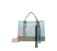 Schultertasche FRITZI AUS PREUSSEN "Summer Zebra Safari", Damen, Gr. B/H/T: 40cm x 29,5cm x 40cm, grün, Baumwollmischung, mehrfarbig, Taschen Schultertasche, mit abnehmbarer Kordel (71735819-0) grün