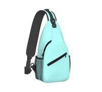 Schultertasche für Herren und Damen, mit leichtem Aqua-Druck, Umhängetasche, Brusttasche, Tagesrucksack, Sling-Rucksack für Reisen, Wandern