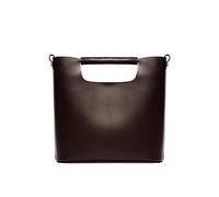 Schultertasche GRETCHEN "Crocus Small Shoulderbag", Damen, Gr. B/H/T: 23cm x 22cm x 22cm, dunkelbraun, Leder, Taschen Schultertasche (77129646-0) dunkelbraun