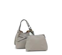 Schultertasche HARPA "MALU", Damen, Gr. B/H/T: 15cm x 22cm x 24,5cm, grau, Polyurethan (PU), unifarben, Taschen Schultertasche, mit dekorativem Schal (30454851-0) grau