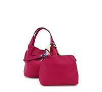 Schultertasche HARPA "MALU", Damen, Gr. B/H/T: 15cm x 22cm x 24,5cm, magenta, Polyurethan (PU), unifarben, Taschen Schultertasche, mit dekorativem Schal (33223501-0) magenta