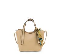 Schultertasche HARPA "SAGE", Damen, Gr. B/H/T: 24cm x 21cm x 33cm, beige, Polyurethan (PU), unifarben, Taschen Schultertasche, mit dekorativem Schal (15469815-0) beige