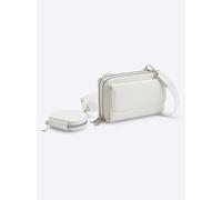 Schultertasche HEINE, Damen, Gr. B/H/T: 18cm x 11cm x 4cm, weiß, Viskosemischung, unifarben, Taschen Schultertasche (31238360-0) weiß